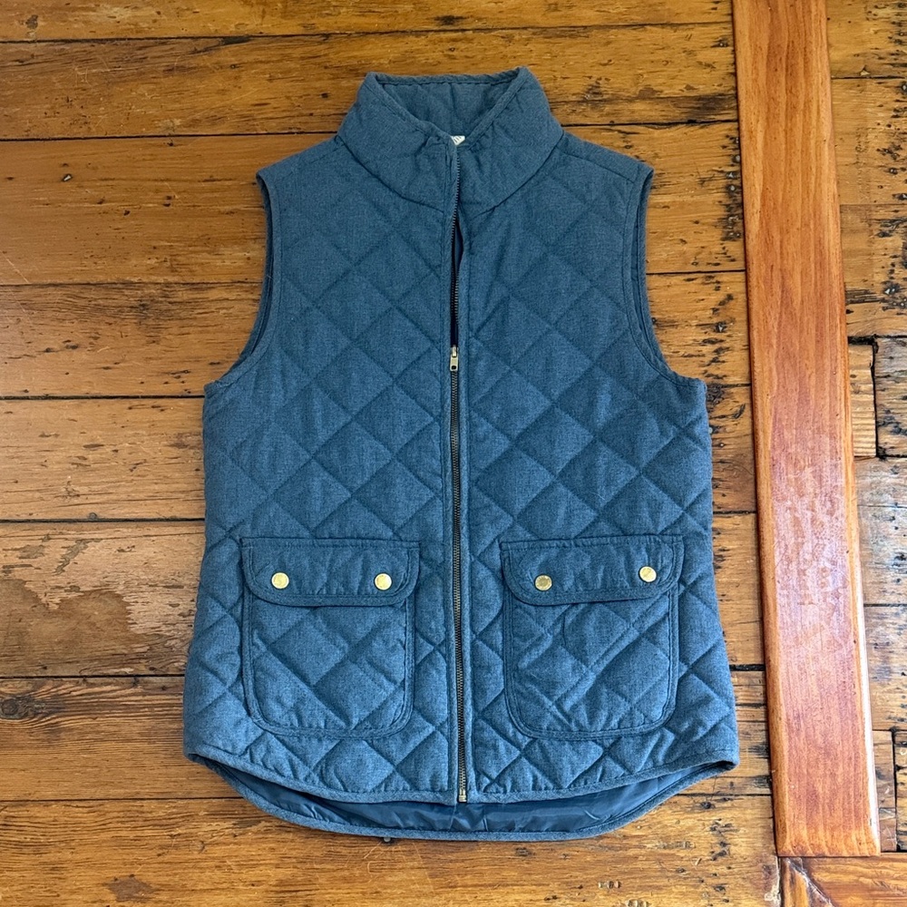 Artisan Ny Quilted Vest in Teal Blue